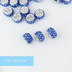 Trendy Blue DIY Handmade Bead Pens with Acrylic Craft Spacers - Chinese Style Accessories (Thickened gasket - light sapphire blue (5 pieces))