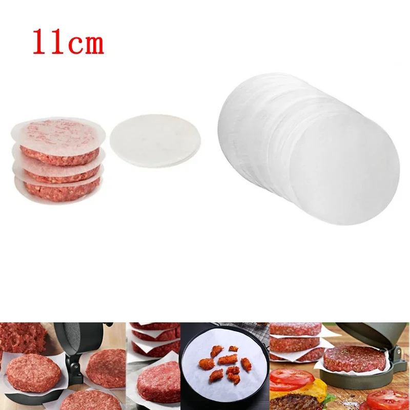 100Pcs/Lot 11cm Hamburger Press Patties Papers Patty Oil Paper burger press