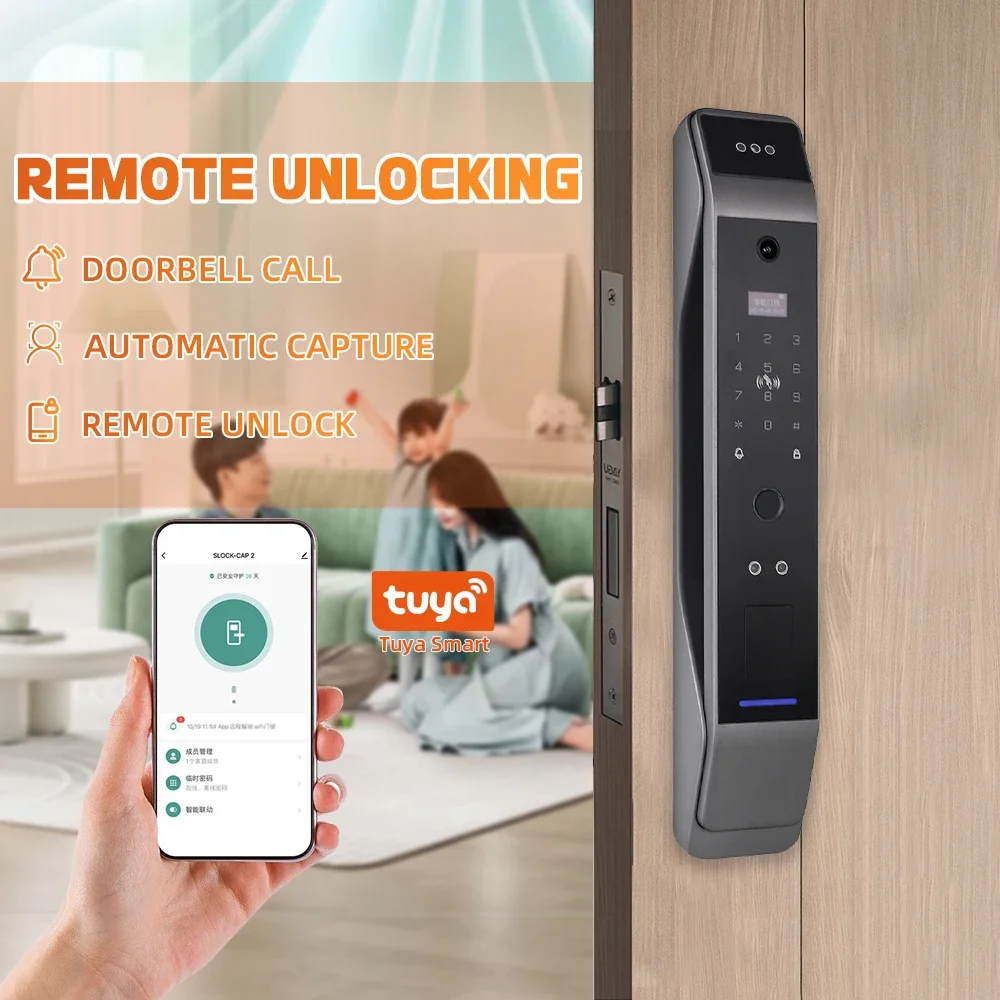 HJD Smart Door Lock with camera smart fingerprint Digital Password Electronic Automatic Wifi Locks door lock