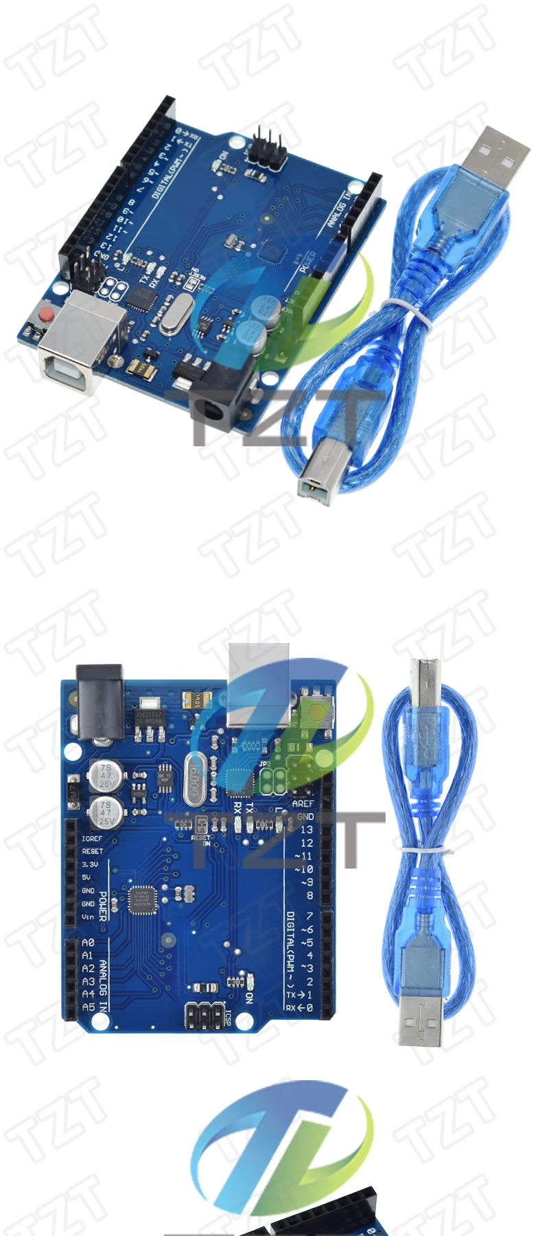 TZTUNO R3 ATMEGA16U2 Original ATMEGA328P-MU Chip mit Kabel für Arduino UNOR3 Entwicklungsboard – Detail 2