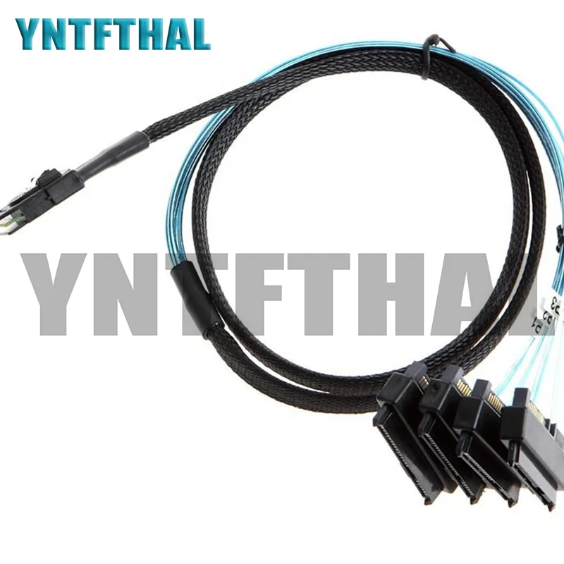 

4 шт. 100 см кабели Sas для HD-диска, MINI SAS 4i SFF 8087 36Pin на 4 SAS 29Pin Sff8482 4-контактный кабель питания