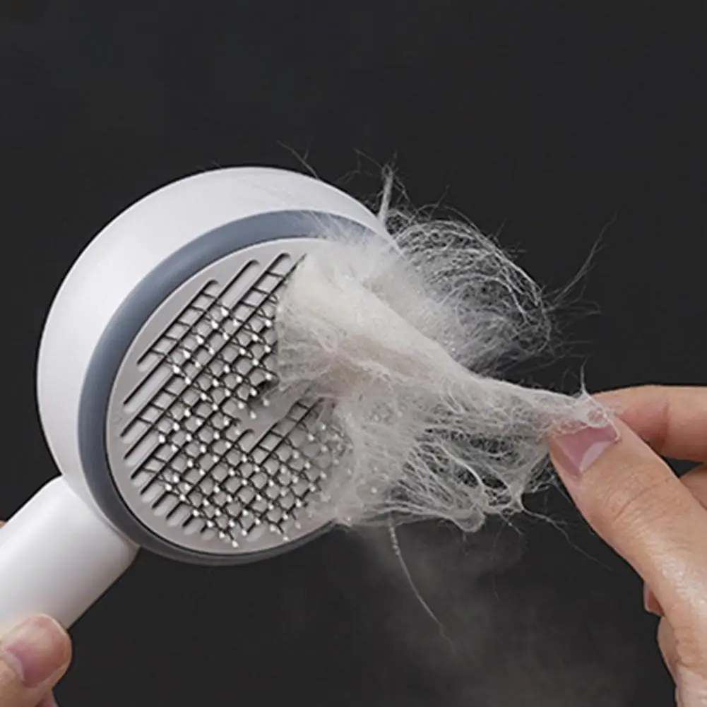 Comfortable Grip Pet Brush 3-in-1 Cat Steam Brush for Shedding Grooming Pet Hair Removal Tool with Release for Cats Cats