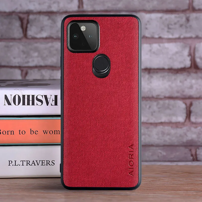 Luxury Textile Leather Skin Soft TPU Hard Case