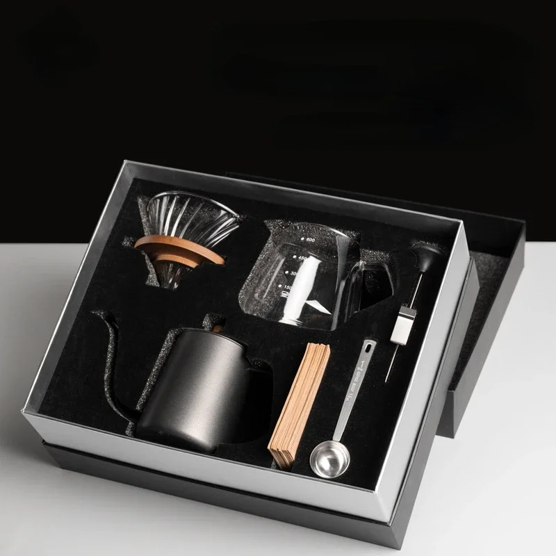 

Handmade Coffee Gift Box 6-piece Set Gift Box High end Holiday Gift Handmade Coffee Pot Utensils Gift Box