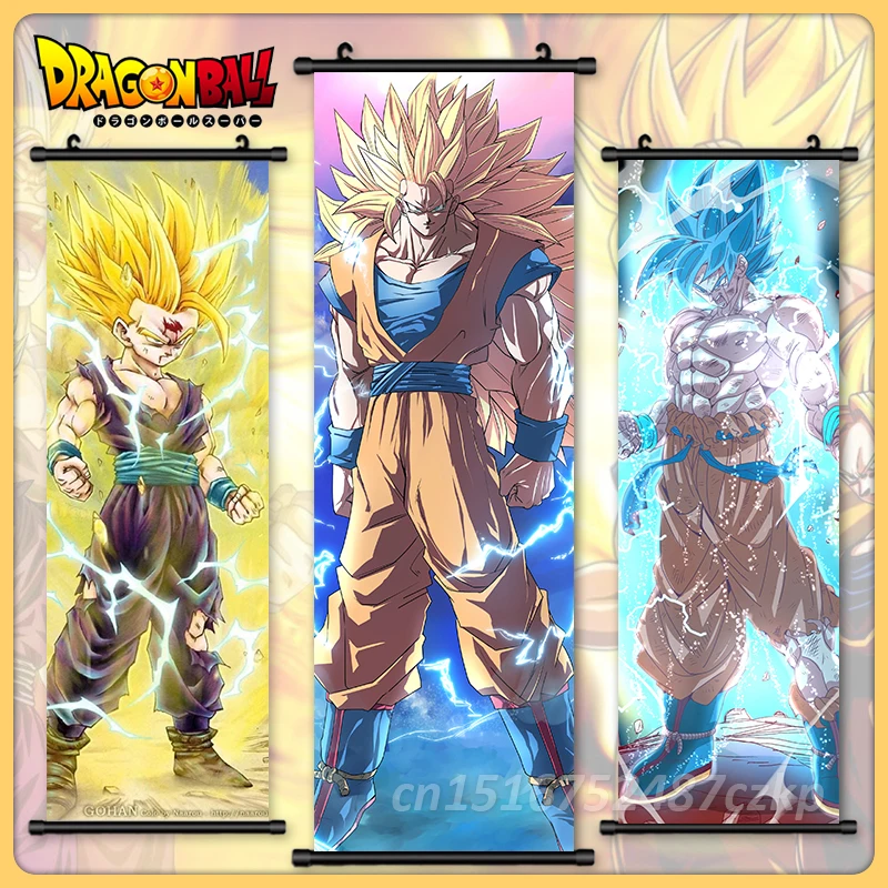 

Dragon Ball Vegetto Wall Art Painting Anime Hanging Son Goku Scrolls Strongest Warrior Canvas Print Pictures Poster Home Decor