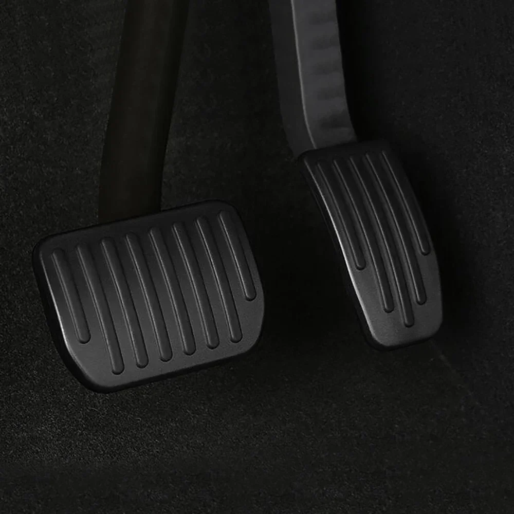 Car Brake Accelerator Pedal Cover Aluminum Alloy Interior Accessories Modification Car Styling for Tesla Model 3 Model Y foot pedal pads aluminum alloy foot pedal foot pedals cover