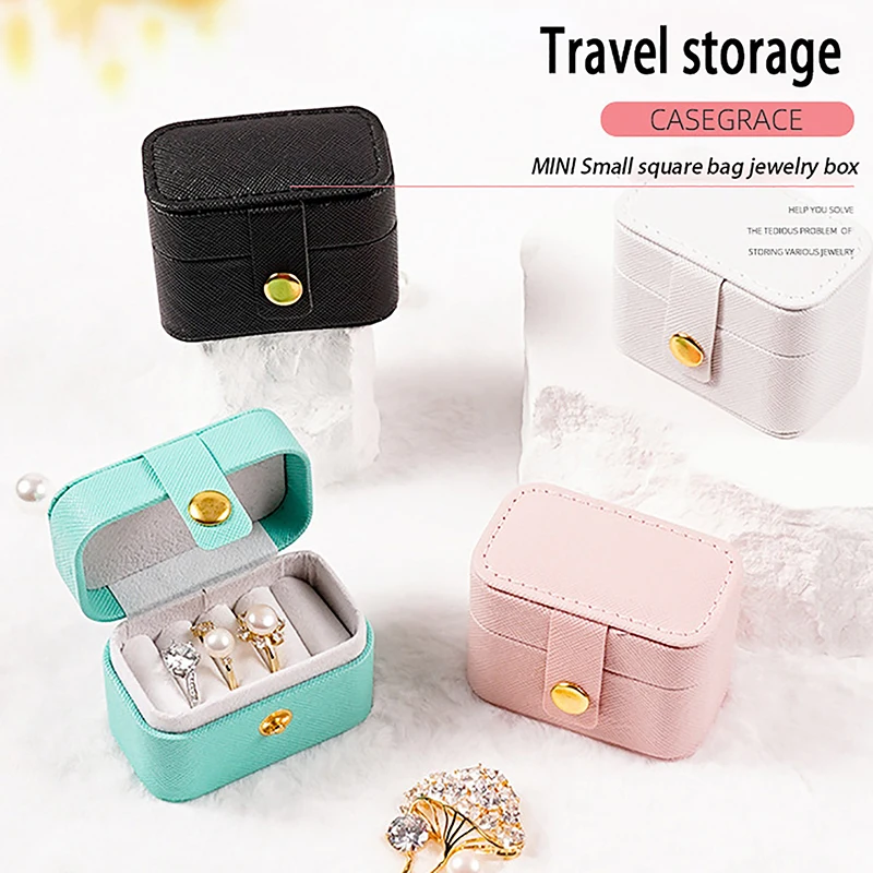 

Простая Компактная портативная дорожная витрина для ювелирных изделий, шкатулка для хранения сережек, колец, органайзер, небольшой органайзер для ювелирных изделий