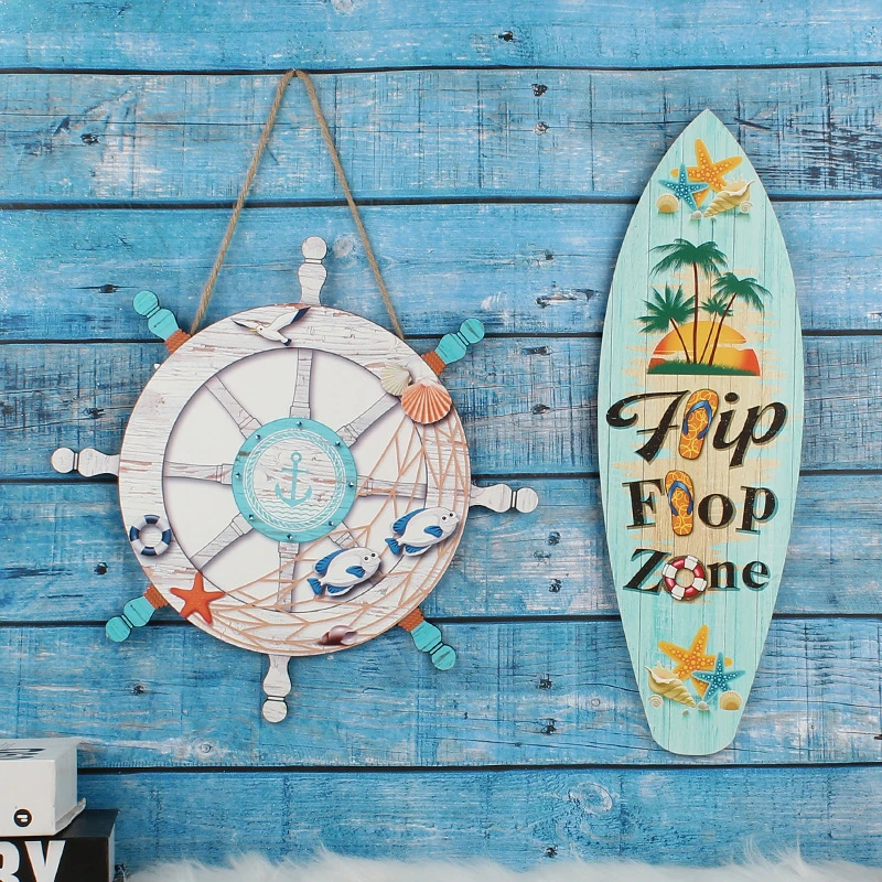 Creatieve Houten Surfplank Teken Hout Marine Stuurwiel Restaurant Decoratie Muur Opknoping Home Decor| | AliExpress