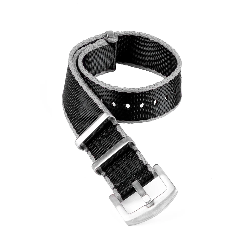 Durable Nylon Fabric Wristband with Stainless Steel Buckle - Available in Multiple Sizes