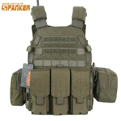 Chaleco táctico militar, traje, portador de placa, bolsa para revistas, equipo de caza, equipo de juego CS