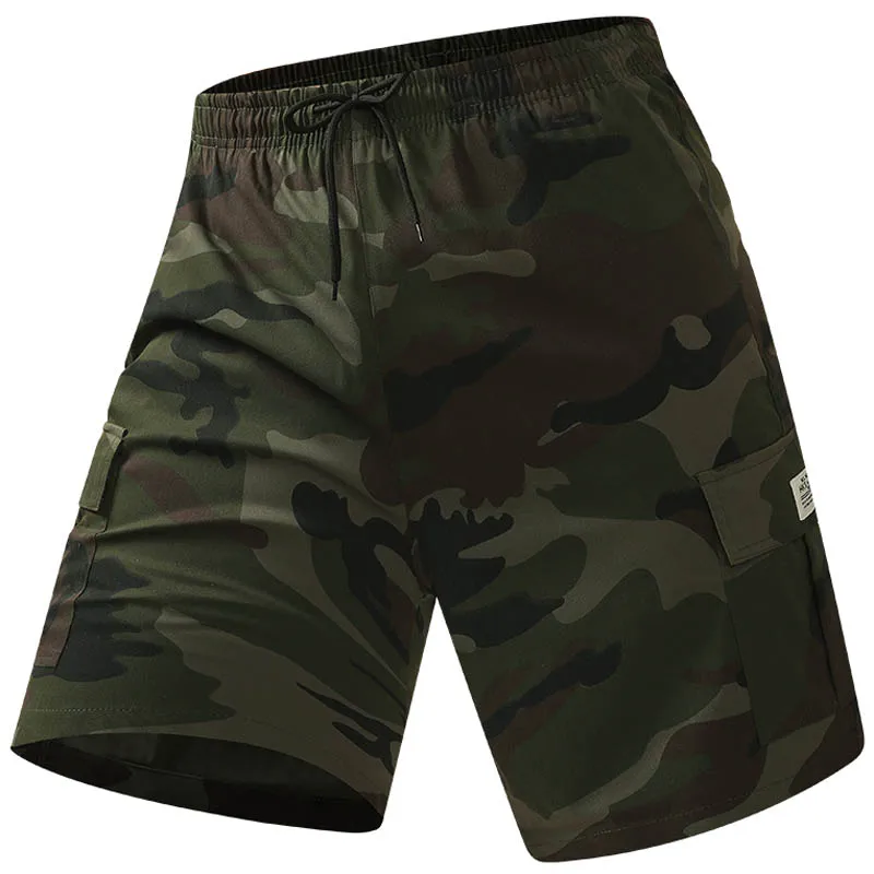 Men Camouflage Cargo Shorts Casual Jogger Running Shorts Pants Outwear Multi-Pocket Denim Clothing 6XL 7XL
