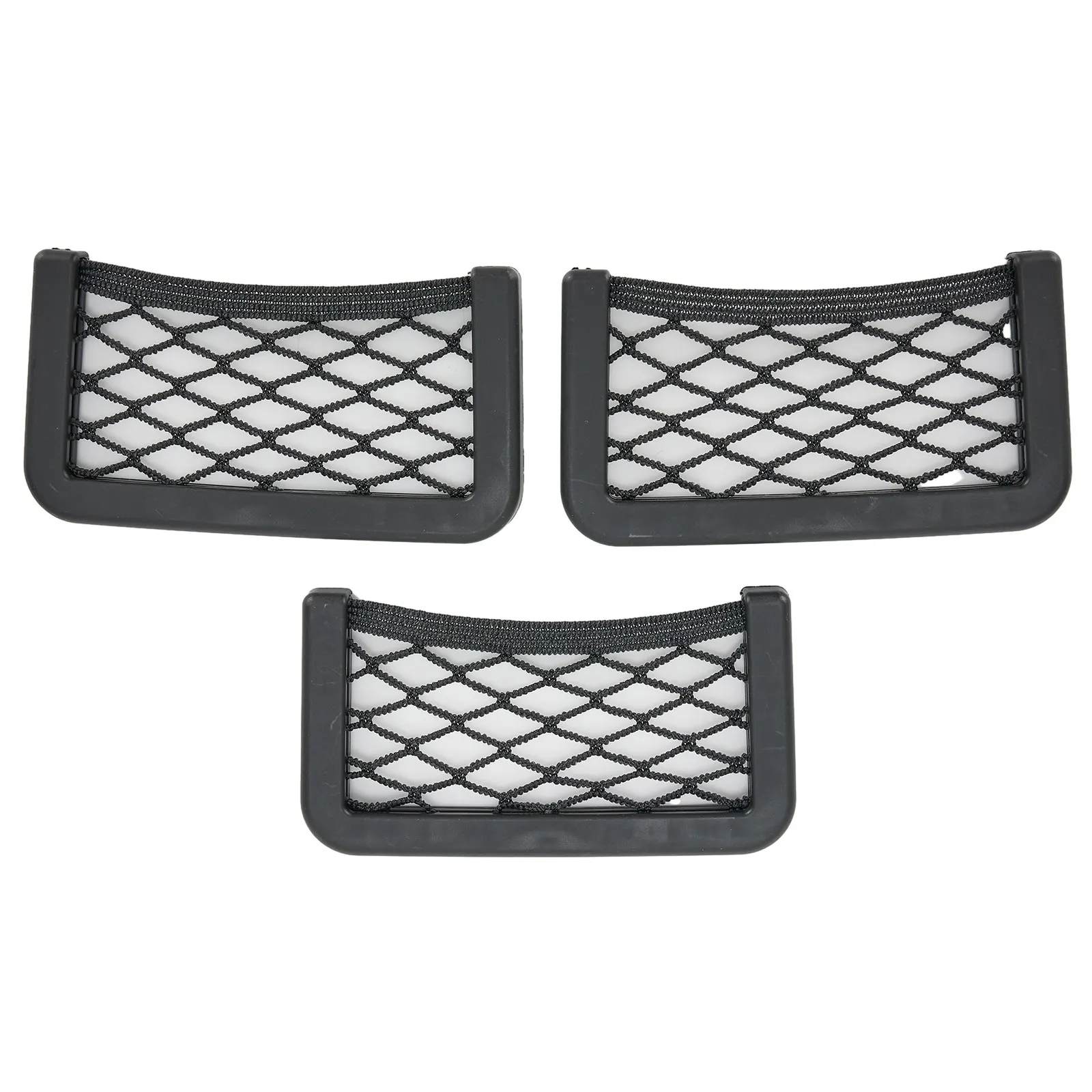

High Quality New Durable Storage Net Bag Organizer Seat Universal Parts Phone Holder Replacement 3pcs Accessories