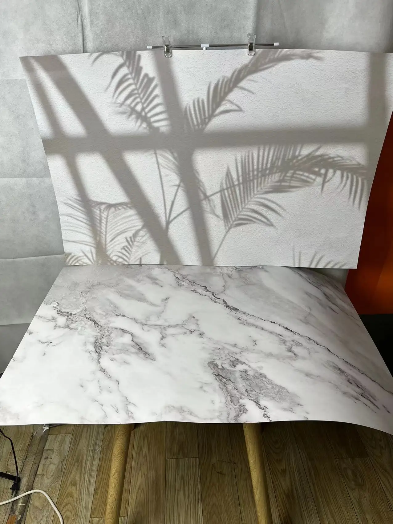 57x87cm 2 sides Photography Backgrounds93cm Height Background Stand Kit Waterproof Marble Wood Backdrops For Photo S