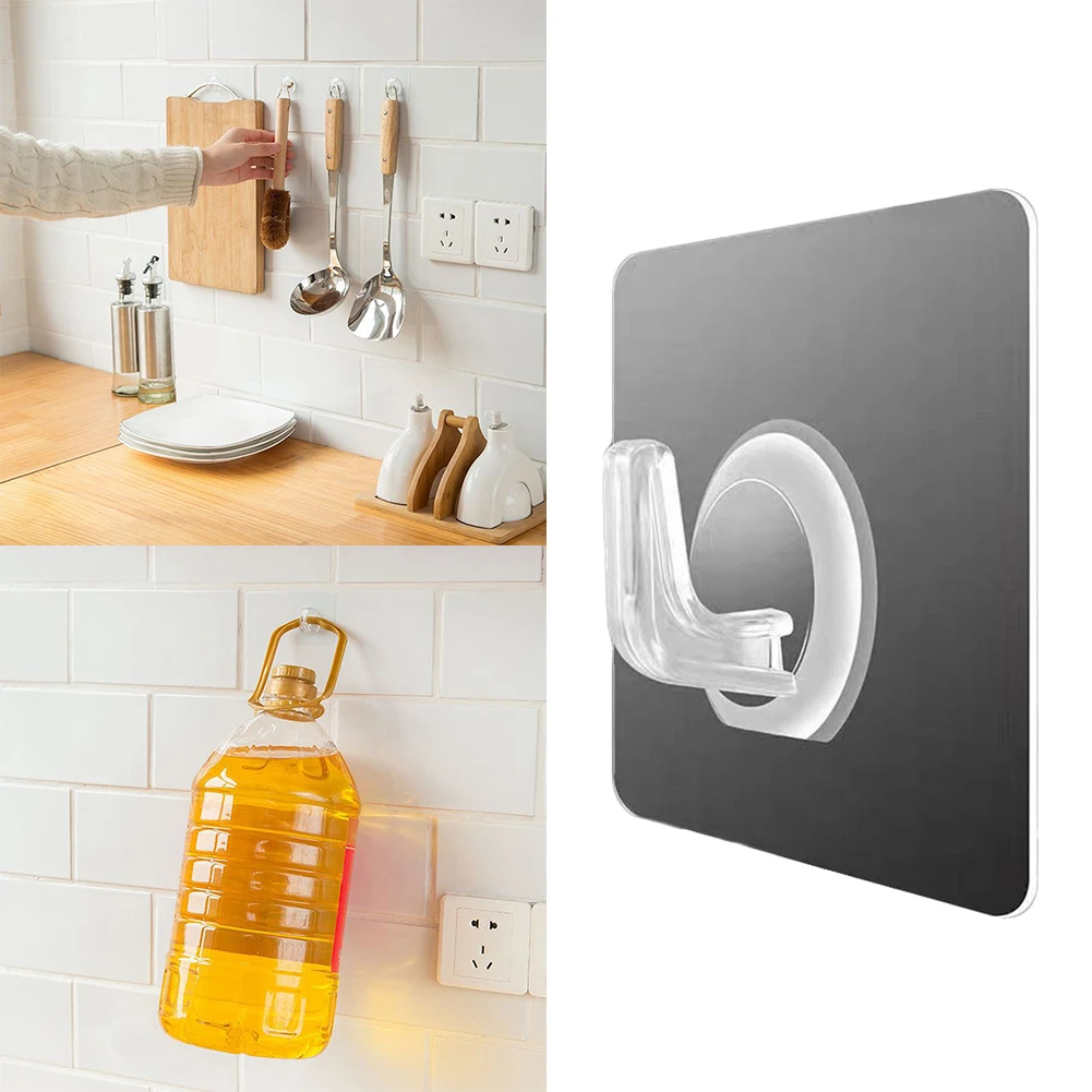 Description Picture 4 of itemHome Organization Wall Hook Plastic Rag Save Space Space Saving Behind The Door Draining Water Quickly Bathroom