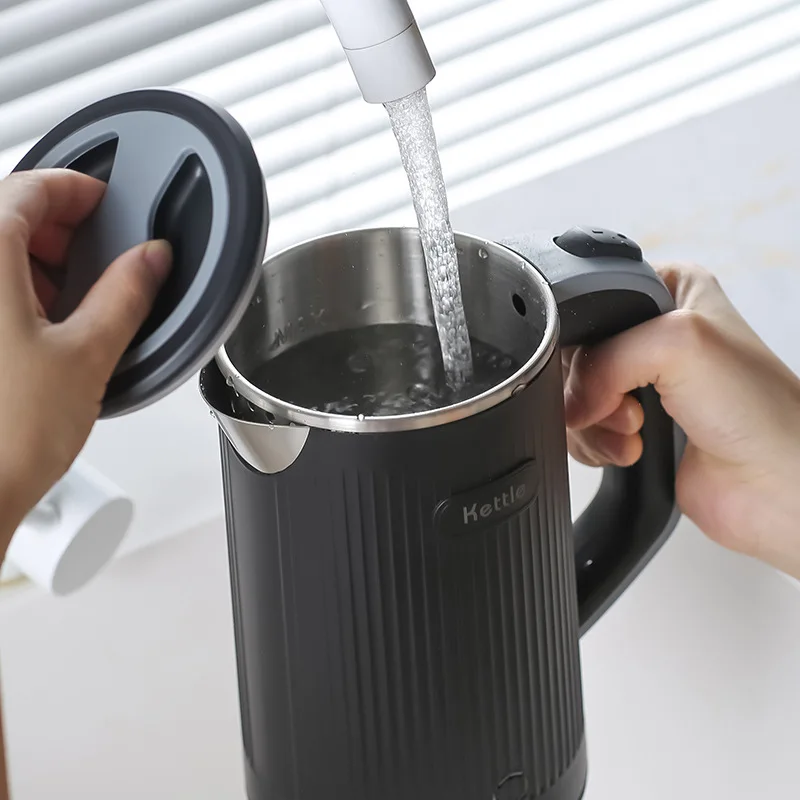 800ml Electric Kettle Automatic Power Off 304 Stainless Steel Teapot Hotel Dormitory Portable Travel Boil Water Pot 110V/220V 3