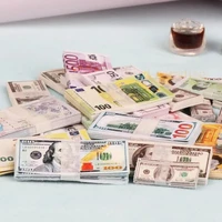 About 200 Sheets 1/6 Scale Miniature Mini Simulated Korean Won Dollars EUR Model For Barbie Blyth Bjd Ob11 Doll House Accessorie 1