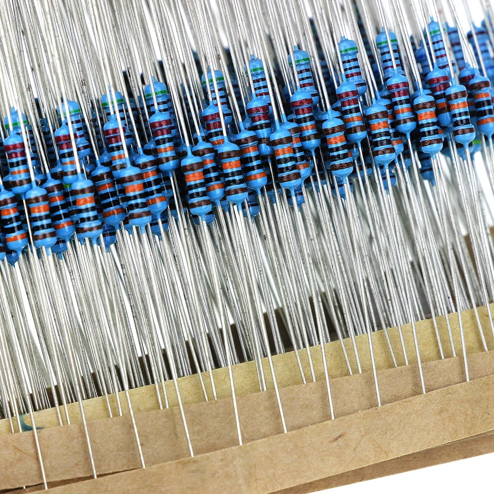 1/4W 0R~20M 1% Metal film resistor 100R 220R 1K 1.5K 2.2K 4.7K 10K 22K 47K 100K 100 220 1K5 2K2 4K7 ohm 100pcs/lot metal film resistor metal film resistors