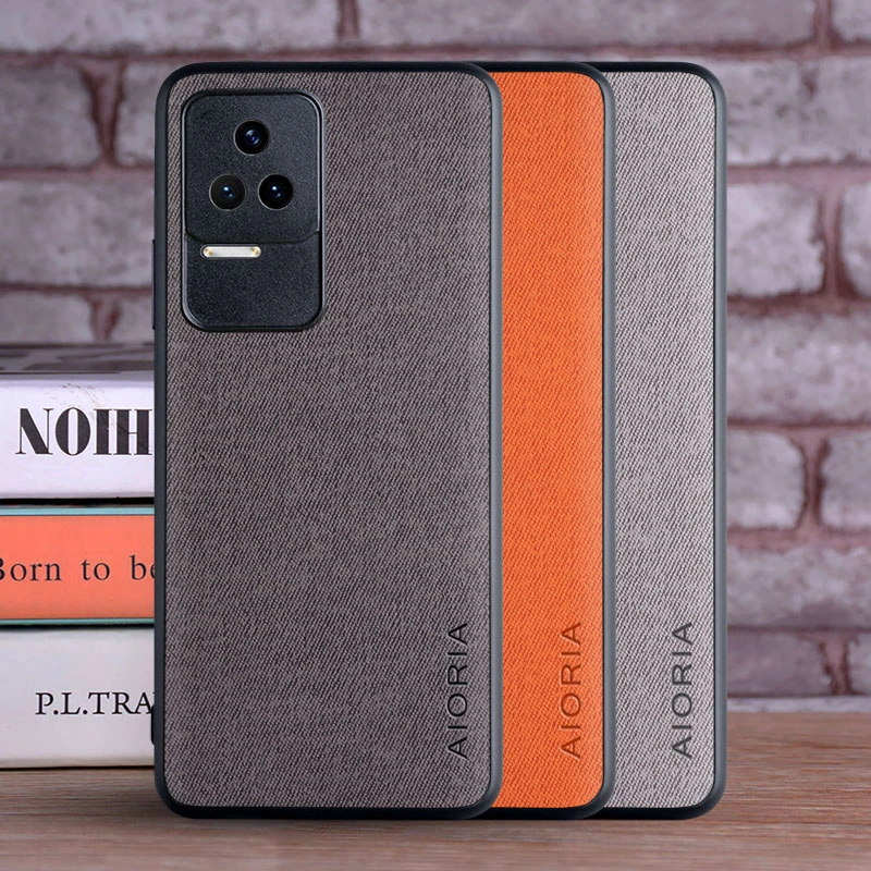 Case for Poco F4 5G coque Luxury textile Leather skin soft hard phone cover funda for xiaomi poco f4 case capa