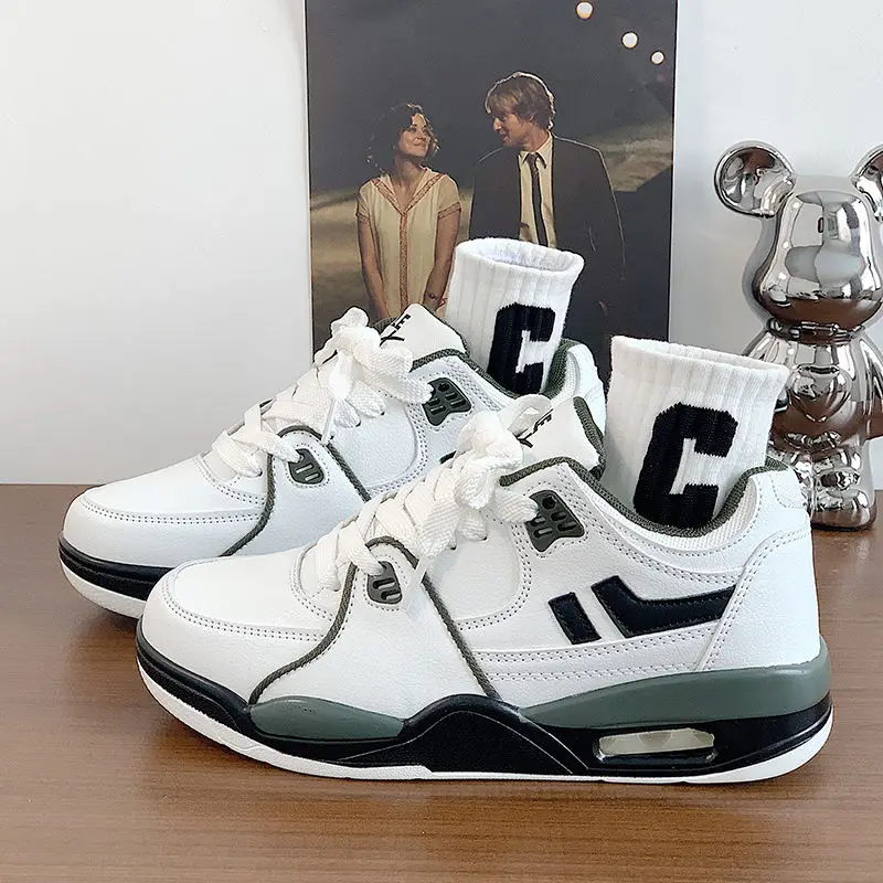 

Air Cushion Sports Shoes for Women 2023 New Autumn and Winter Simple Style Retro Basketball Students Thick Sole Jogging Shoes