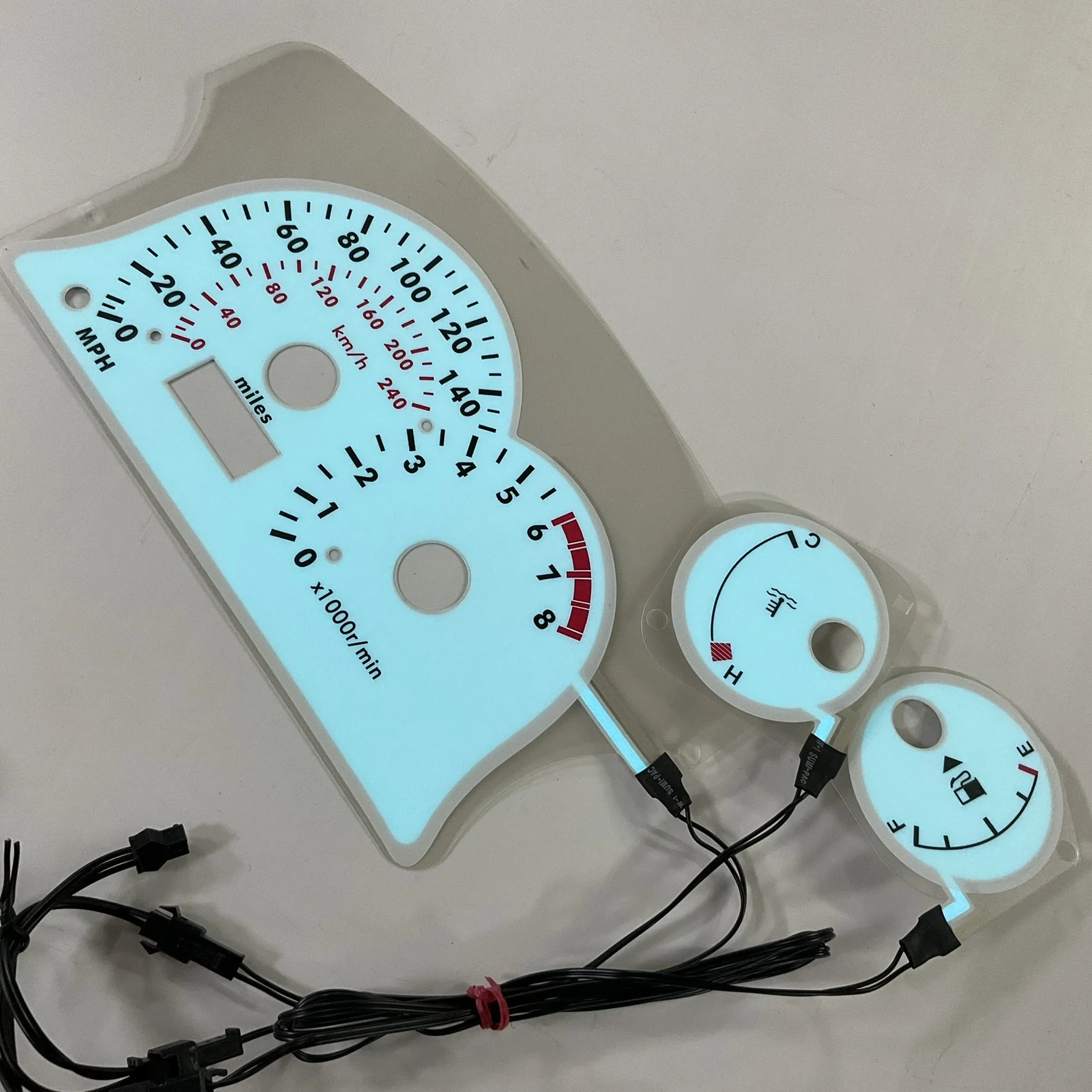 DASH Stock Clearance EL Gauge for Mitsubishi Eclipse 2001 MT 140MPH 8000 RPM Full Face Glow