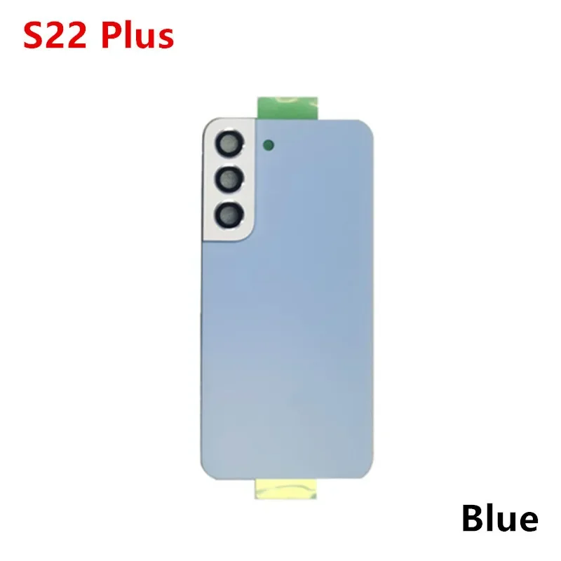 삼성 갤럭시 S22 플러스 S906 유리 배터리 뒷면 커버 수리용 S22Plus 하우징 도어 폰 후면 케이스 + 카메라 렌즈 교체