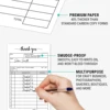 5pcs thank you receipt book, carbon copy sales receipt form, invoice booklet for office and restaurant, 3.4 x 5.5 inches 5