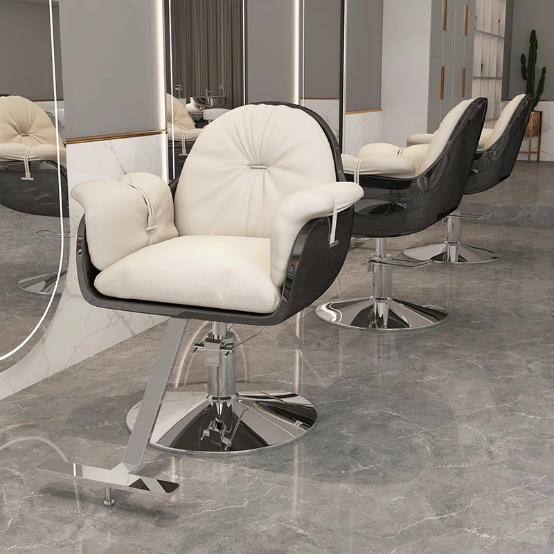 Professional Beauty Salon Chair Luxury Sofas Backrest Swivel Chair Pedicure Footrest Sedia Girevole Barber Equipment LJ50BC