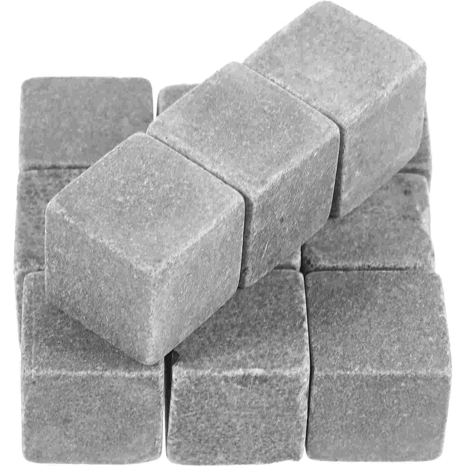 12 Pcs Ice Cream Whiskey Stone Cubes Rock Household Whisky Marble Wear-resistant Rocks Reusable Stones Convenient
