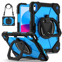 Enhanced Shockproof Protective Tablet Case Cover, Compatible with Multiple iPad Generations and Models - iPad Pro13 2024 2025 (Black - Blue)