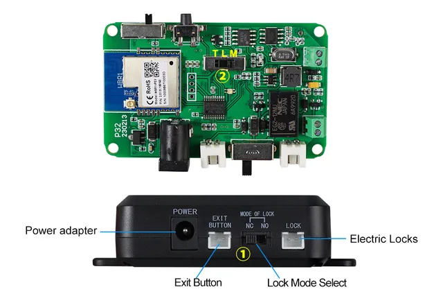 MENGQI-CONTROL Kit de control de acceso con cerradura magnética eléctrica  de 600 libras para puerta interior o exterior 3 control remoto soporte ZL