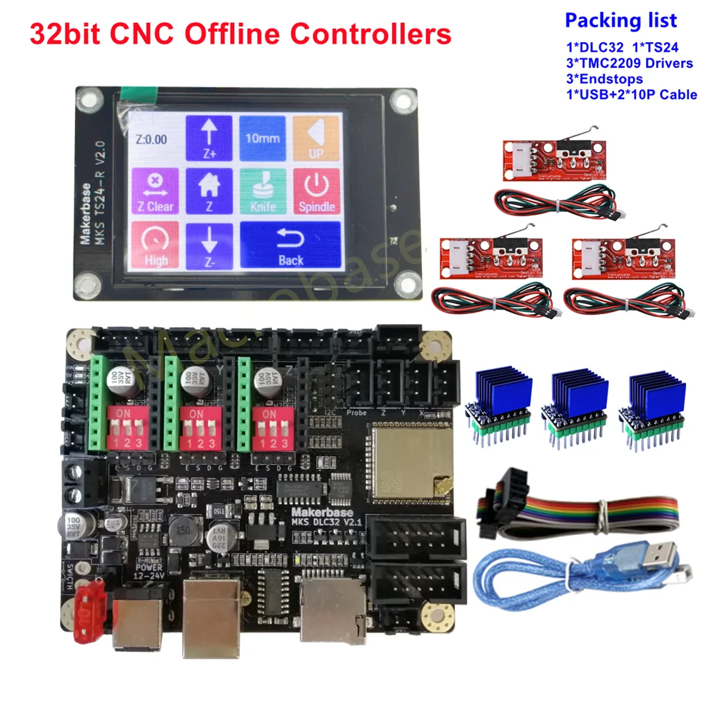 Enhanced Acrylic CNC Controller Board with ESP32 - 32-bit