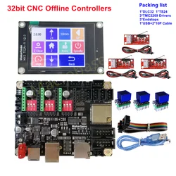 Enhanced Acrylic CNC Controller Board with ESP32 - 32 - bit (DLC32 TS24 2209)