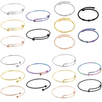 5PCS/lot Adjustable Stainless Steel Wire Cuff Bangles Making Charms Simple DIY Jewelry Making Bracelet Accessories Women Gifts 1