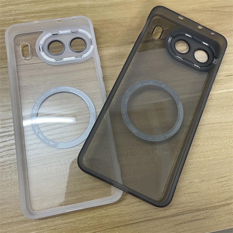 Magnetic Soft Silicone Transparent Case with MagSafe and Camera Protection
