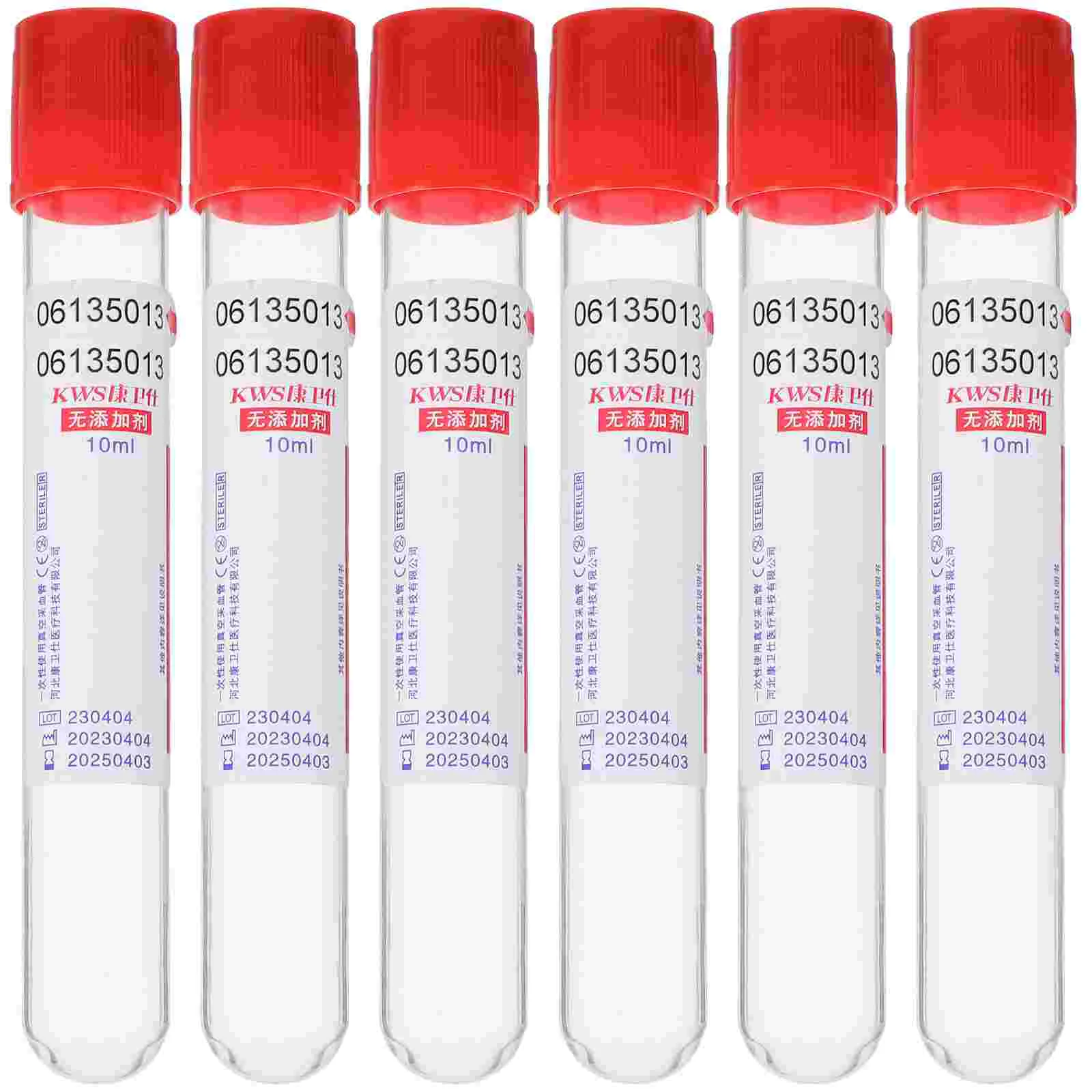 100pcs Disposable Glass Negative Pressure Tubes with Cover for Laboratory Experiment and Blood Collection
