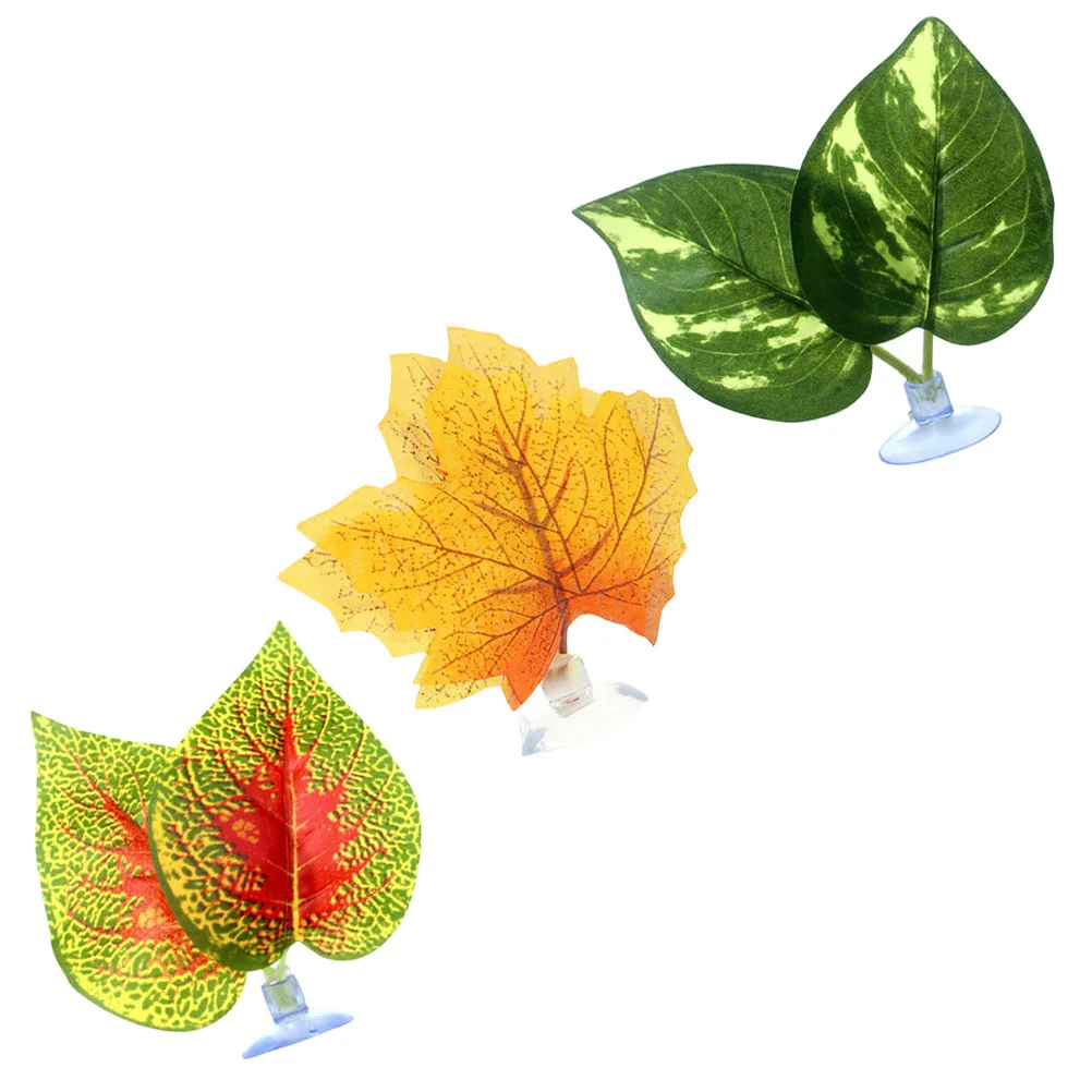 3 Pezzi Betta Fish Leaf Pad Allevamento Leaf Bed Rest Pad Fish Tank Decor Accessori