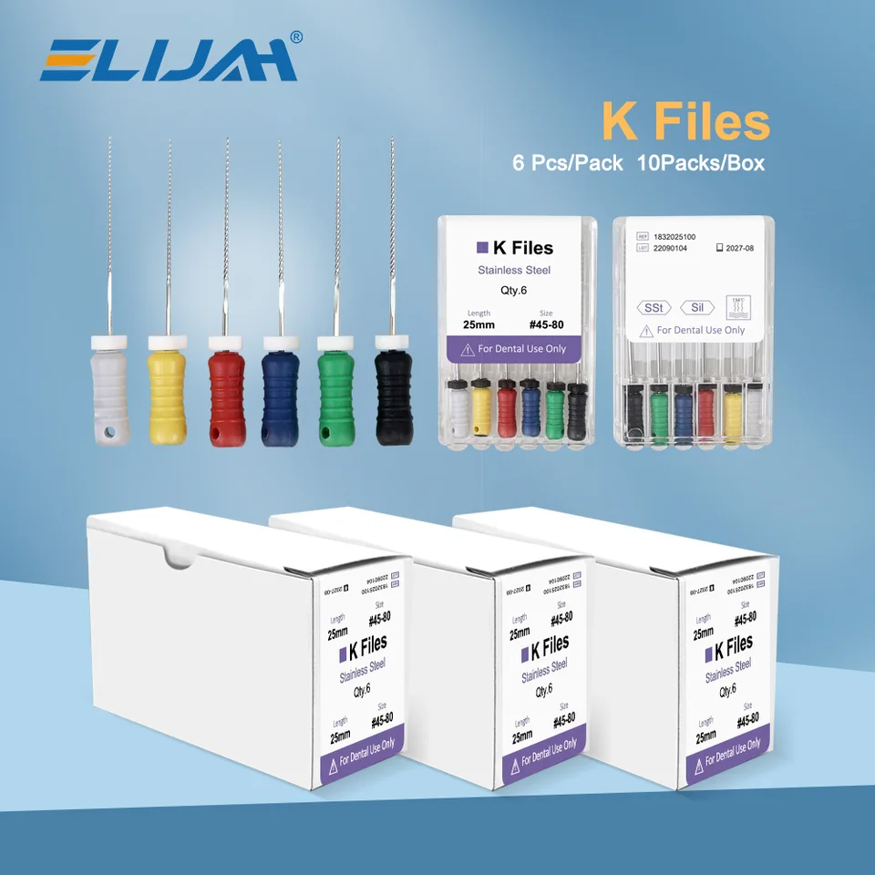 Endodontic Root Canal Files Stainless Steel Dental Hand Tools Set_voghion.com