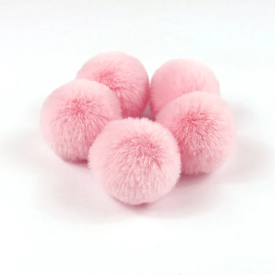 5pcs 5cm Artificial Fluffy Soft Pompom Plush Pom Poms Ball Handmade For Keychain Gloves Ball Clothing Diy Sewing Supplies cheerleading pom poms,mink fur pompoms