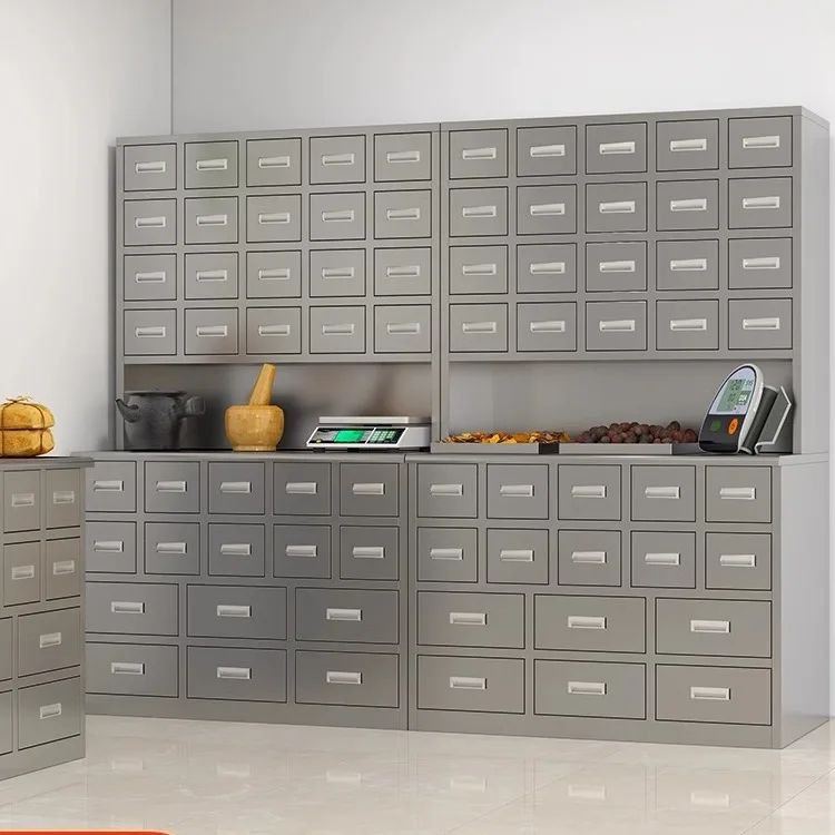Chinese medicine cabinet, traditional Chinese medicine cabinet, hospital health room dispensing table, hopper cabinet