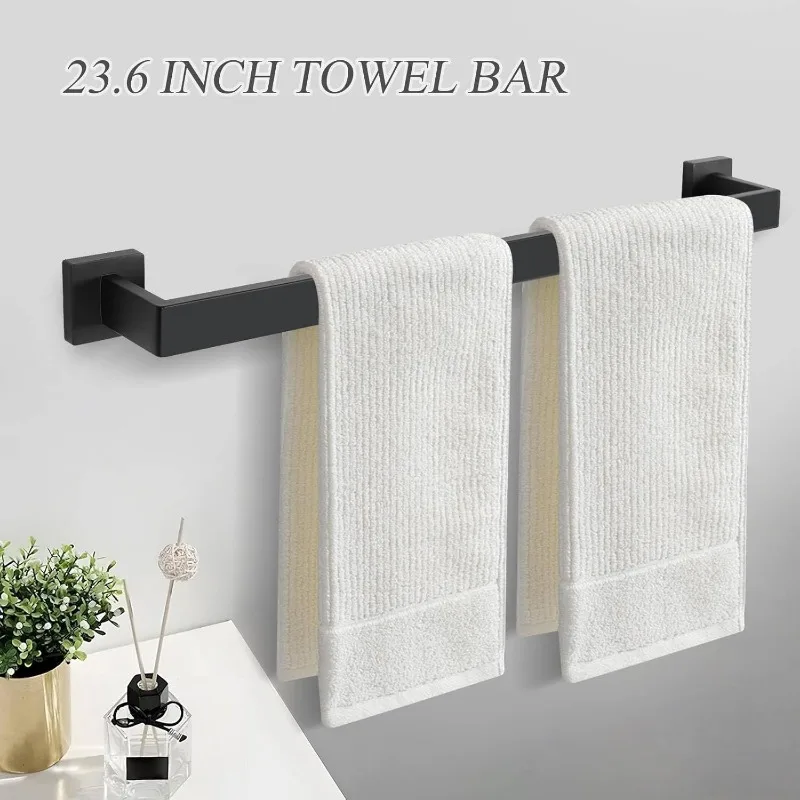Bathroom Hardware Set Towel Bar Set Bath Towel Holder for Bathroom Stainless Steel Accessories Wall Mounted