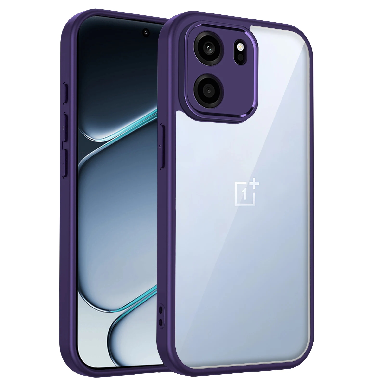 Shockproof Clear Acrylic Phone Case with Soft Frame and Hard Back Cover