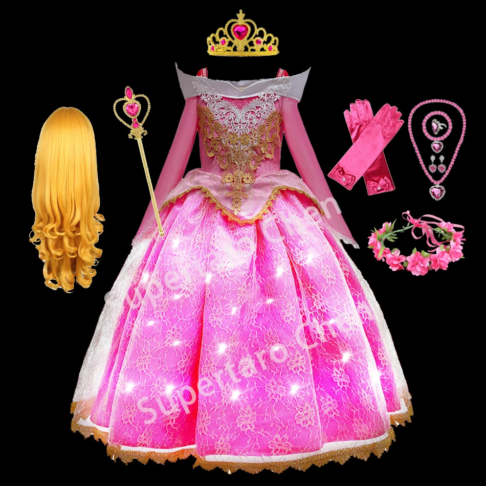 Robe de Princesse Lumineuse pour Fille, Vêtements en Maille