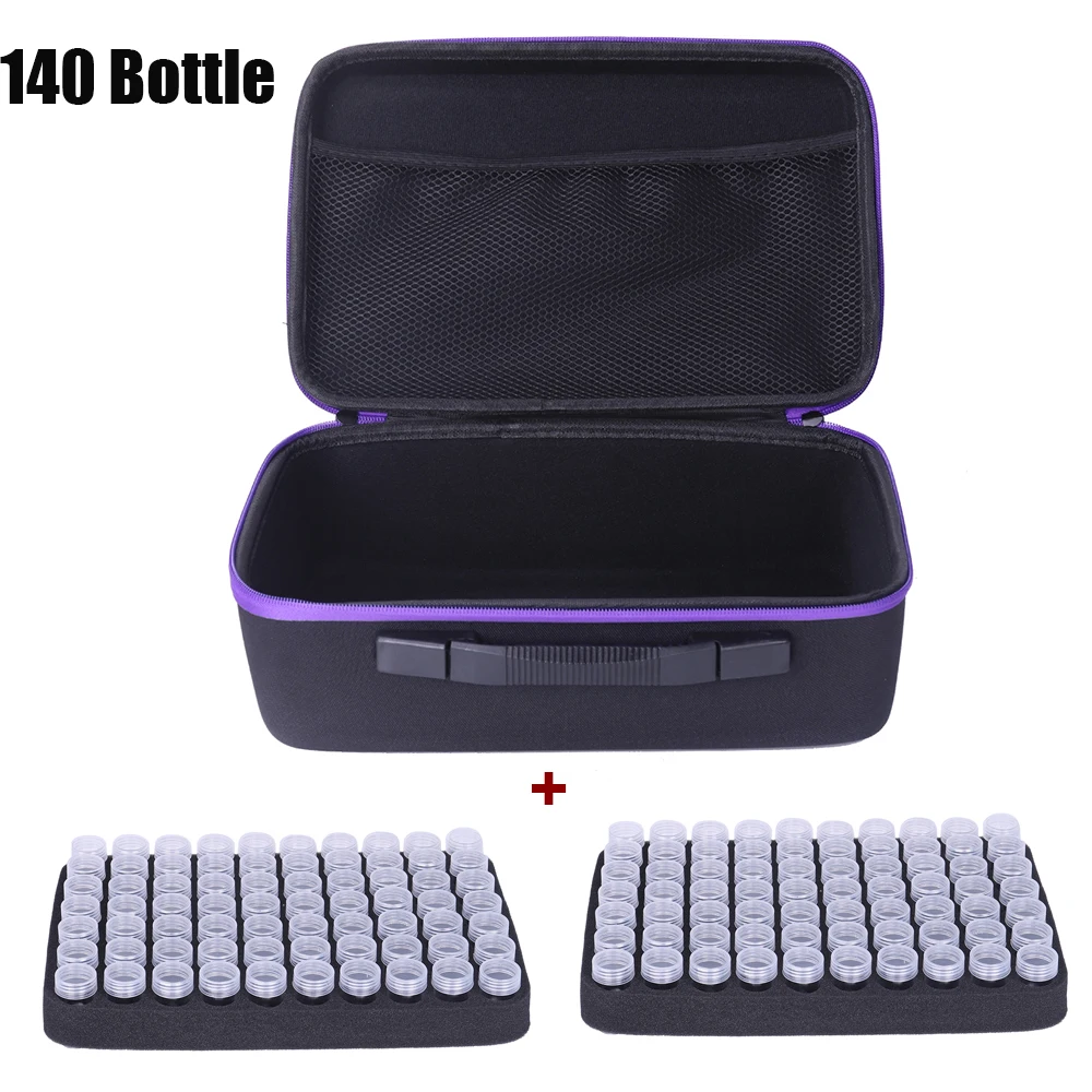 2 layer 140 Bottle DIY 5D Diamond Painting Tool Storage Box Suitcase Diamond Painting Accessories Container Bag Kit