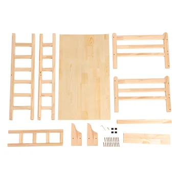 Solid Wood Pet Bed, Wooden Dog Bed Frame, Dog Kennel Furniture, Dog Bed Stand Elevated Fence Rounded Corners for Cats or Dogs 3