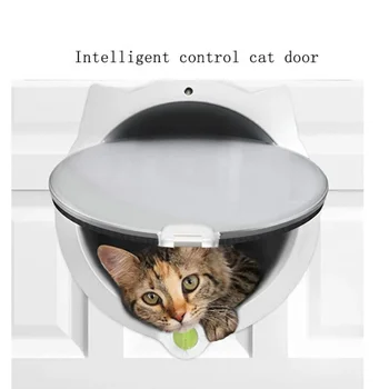 Cat & Dog Door 1PC with 4-Way Locking Entry & Exit Safe for Interior Door/Exterior Door Wall/Hidden Stall Pet Lockable Safe