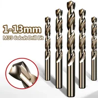 Foret HSS au Cobalt M35 de 1mm à 13mm, pour le perçage de l'acier inoxydable, foret électrique pour le travail des métaux, perceuse manuelle, mandrin 2