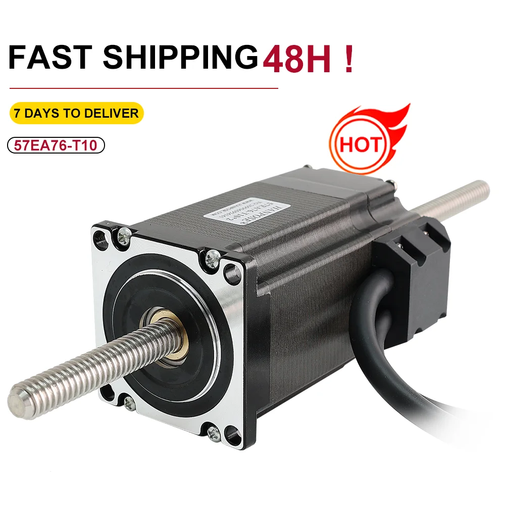 57EA76-T10*2 폐쇄 루프 서보 모터 4.0A 2.2N.m 높이 76mm 3D 프린터 모니터 장비용 nema23 스테퍼 모터