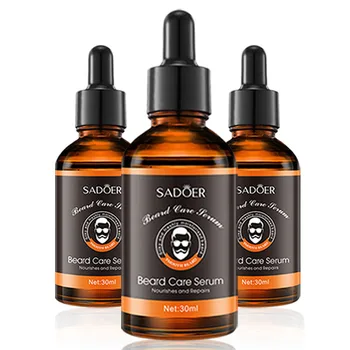 Olio per Barba da Uomo 3*30ml, Essenza per la Cura dei Capelli, Altamente Idratante, per la Cura dei Capelli, la Morbidezza della Barba e la Crescita della Barba