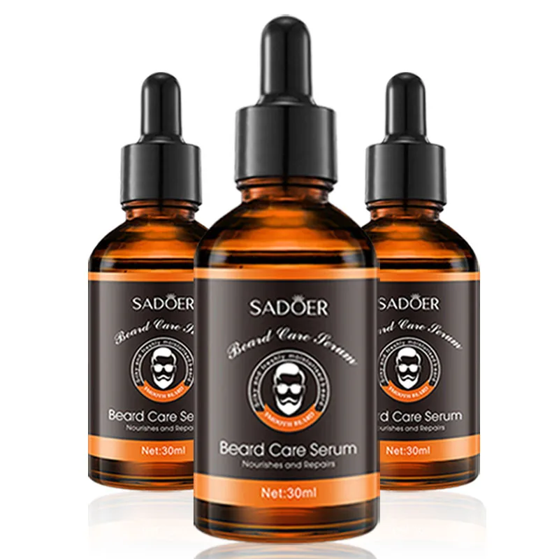 3*30ml Men's Beard Oil, Hair Care Essence, Highly Moisturizing, Used for Hair Care, Beard Smoothness, and Beard Growth Care