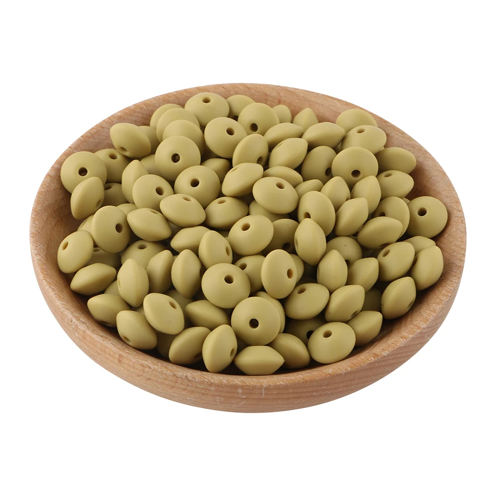Silicone Lentil Spacer Beads for DIY Accessories (12mm, Multiple Quantities Available)